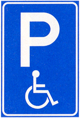 Afbeelding verkeersbord Gehandicapten parkeerplaats