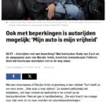 Krantenknipsel ED. Ook met beperking is autorijden mogelijk.